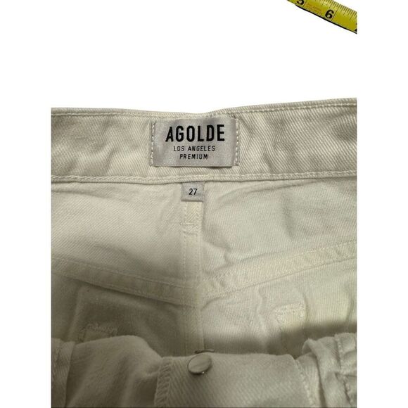 AGOLDE size 27 Off white cut off distressed shorts - EUC - Picture 6 of 7